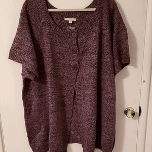 Maroon/purple Shortsleeve Cardigan